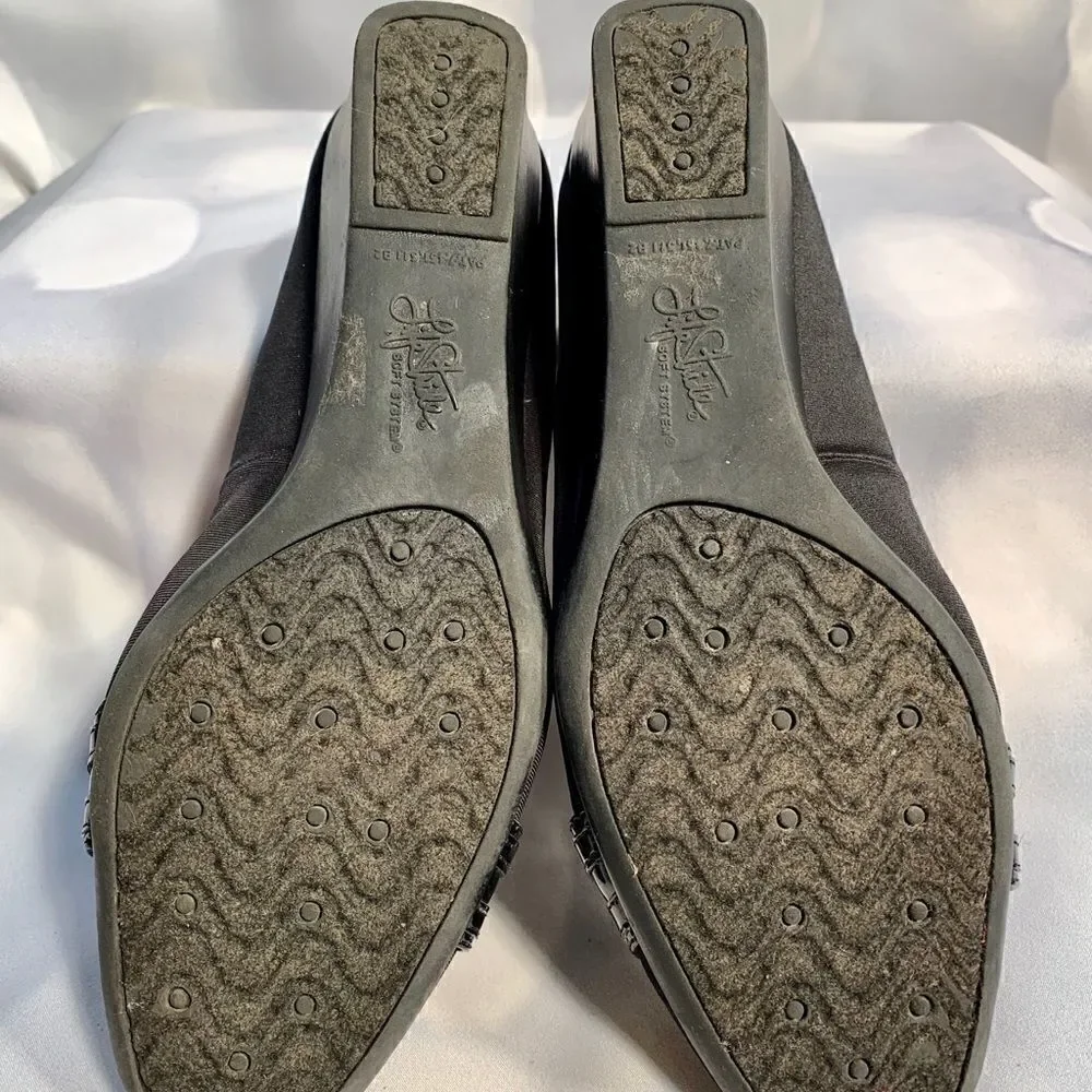 BLACK LIFE STRIDE SLIP ON WEDGES SIZE 7.5